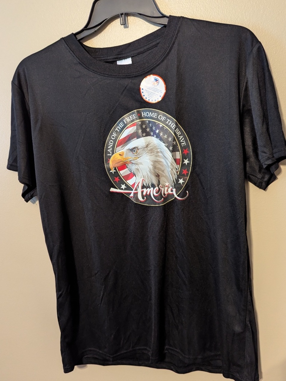 America Land of the Free, Home of the Brave Disabled Vets T-shirt Mens sz L